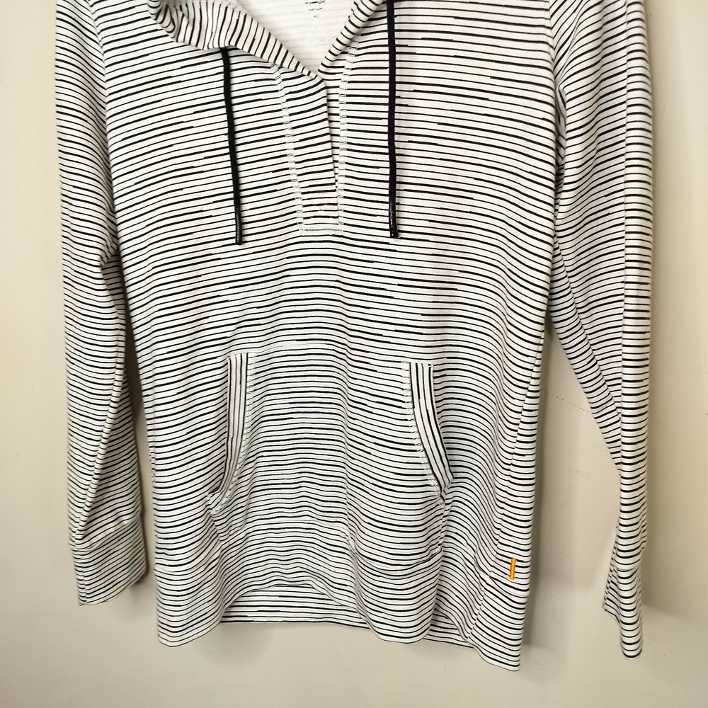 Lucy Active Striped Hoodie Small Cotton Blend Pouch Pocket - Picture 4 of 8